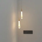 Modern Water Drop Led Pendant Lamp Gold/Black/Brass Crystal Glass Pendant Light Living room Bedroom Bedside Small Chandelier