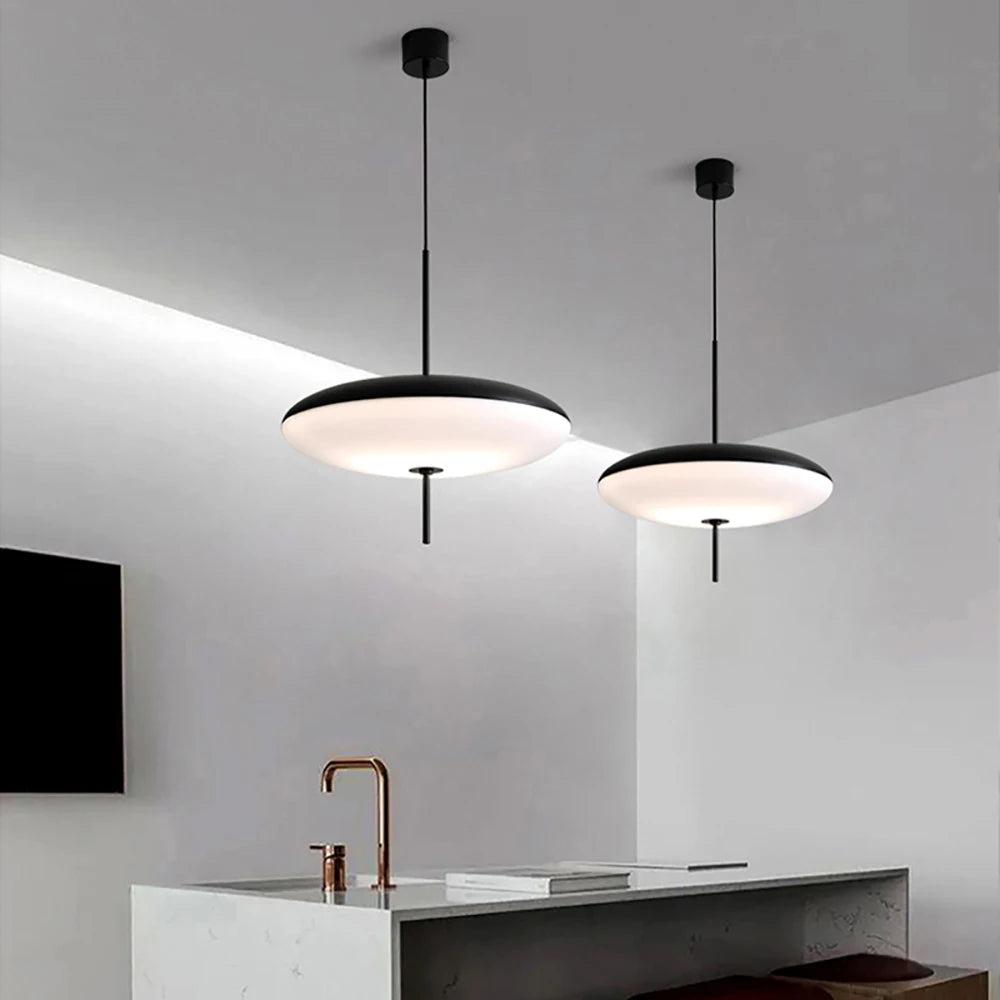 Lámpara colgante de cristal minimalista para comedor
