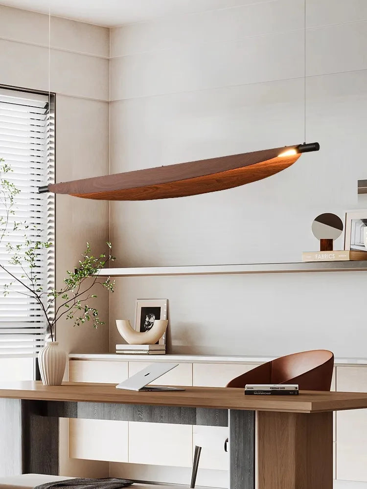 Minimalist Wood Hanging Pendant Light for Dining Room