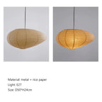 Japanese Rice Paper Pendant Light for Dining Room