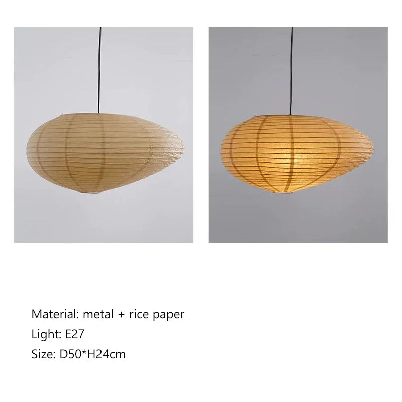 Japanese Rice Paper Pendant Light for Dining Room