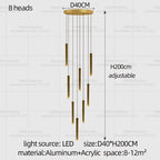 Minimalist Aluminum Pendant Light for Staircase