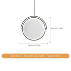 Nordic Iron Pendant Light with Fabric Shade
