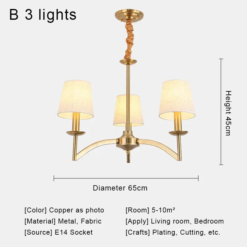 Rustic Iron Crystal Chandelier Pendant Light