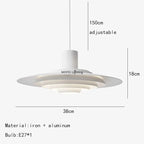 Minimalist Iron Pendant Light with Chrome Accent