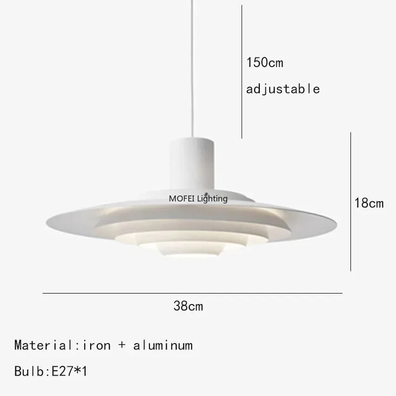 Minimalist Iron Pendant Light with Chrome Accent