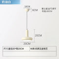 Bauhaus Glossy Mushroom Pendant Light in Five Cream Colors for Bedside