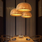 Bohemian Rattan Woven Pendant Light for Dining