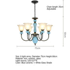 Retro Rustic Ceramic Chandelier Dining Room