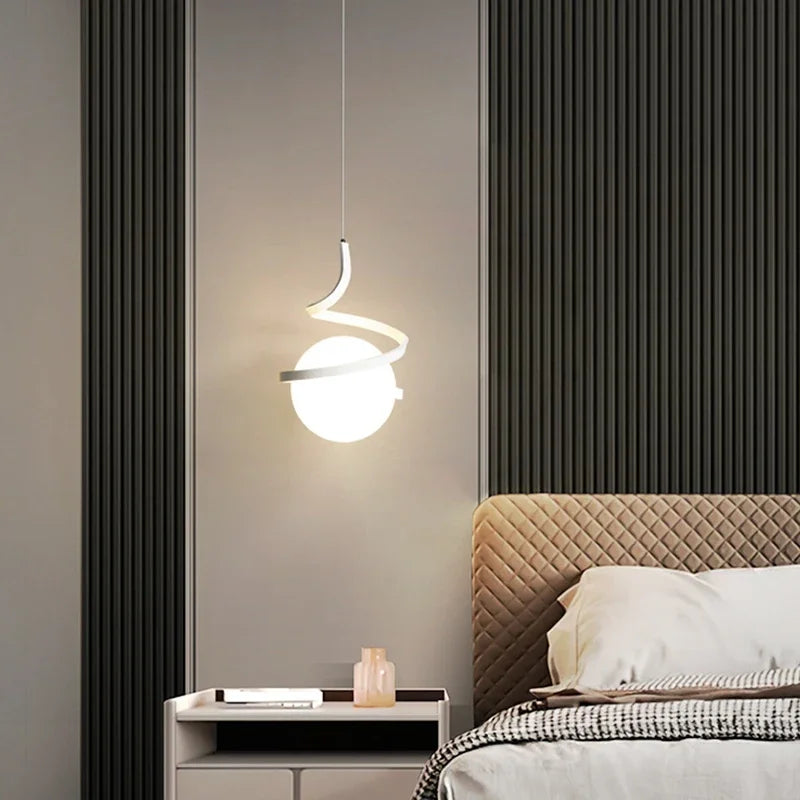 Minimalist Iron Pendant Light for Bedroom & Living Room