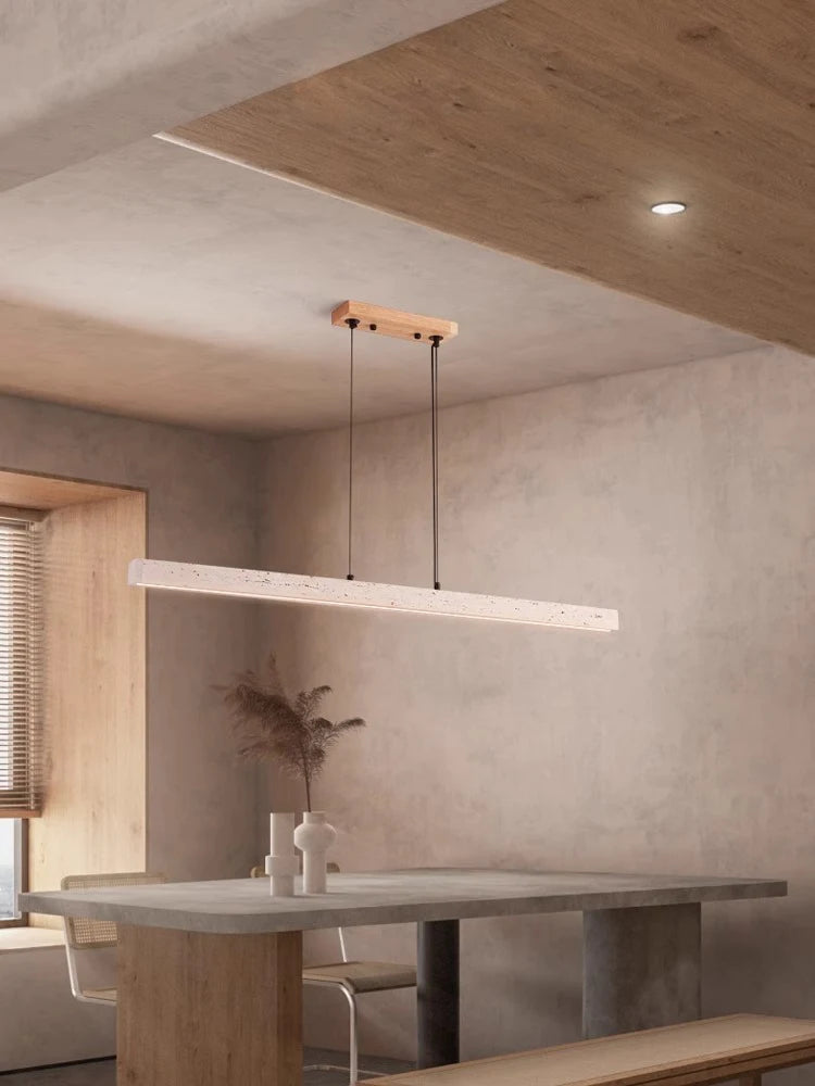 Minimalist Travertine Stone Pendant Light for Dining