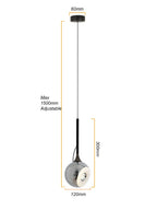 Nordic Ceramic Pendant Light Adjustable Hanging Lamp