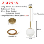 Nordic Minimalist Glass Ball Pendant Light