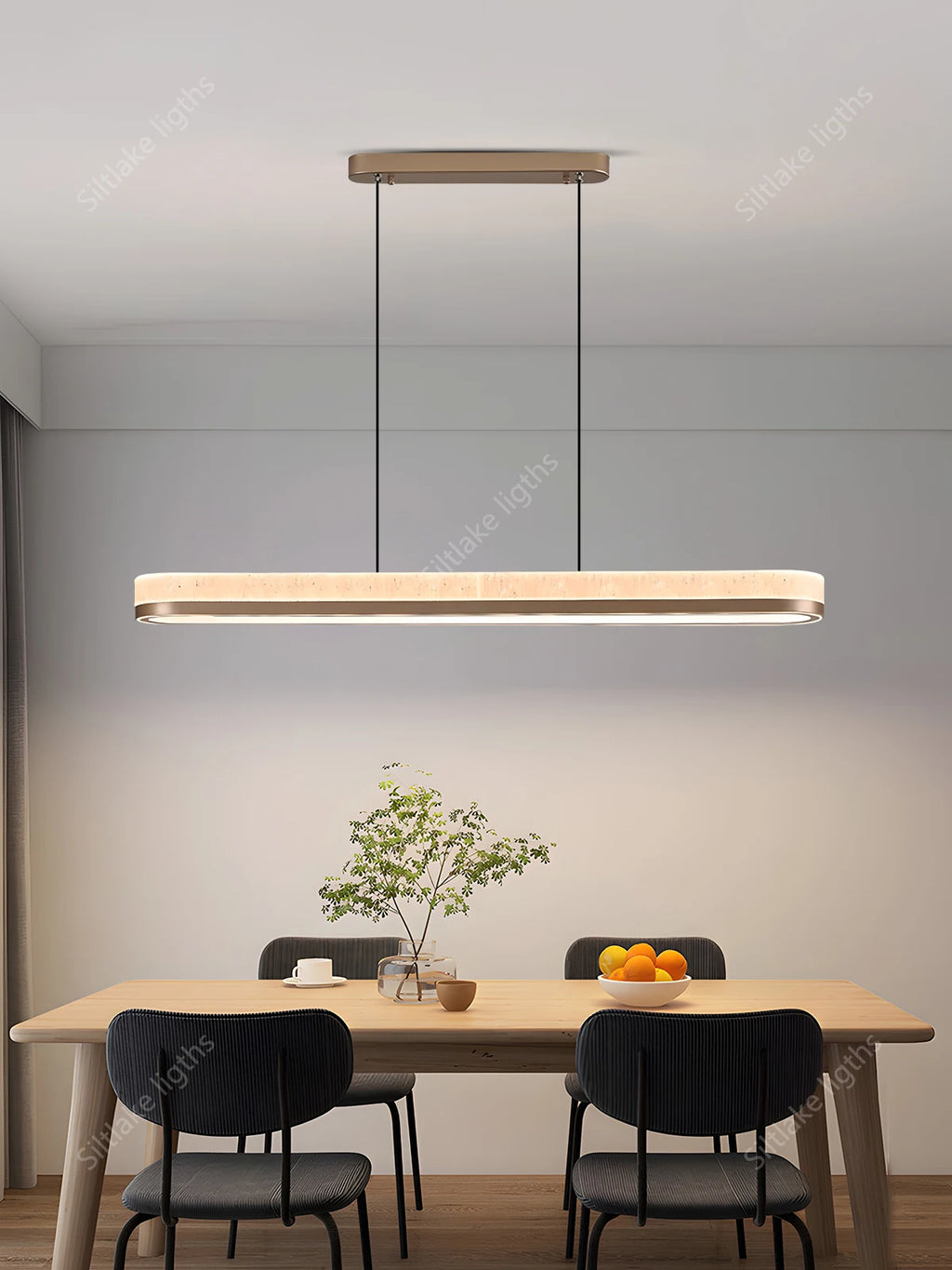 Lámpara colgante nórdica de madera para comedor