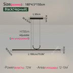 Lámpara colgante minimalista de hierro - Lámpara colgante lineal