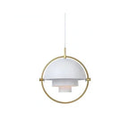 Danish Multi Shade Dome Pendant Light in Brass for Dining Room
