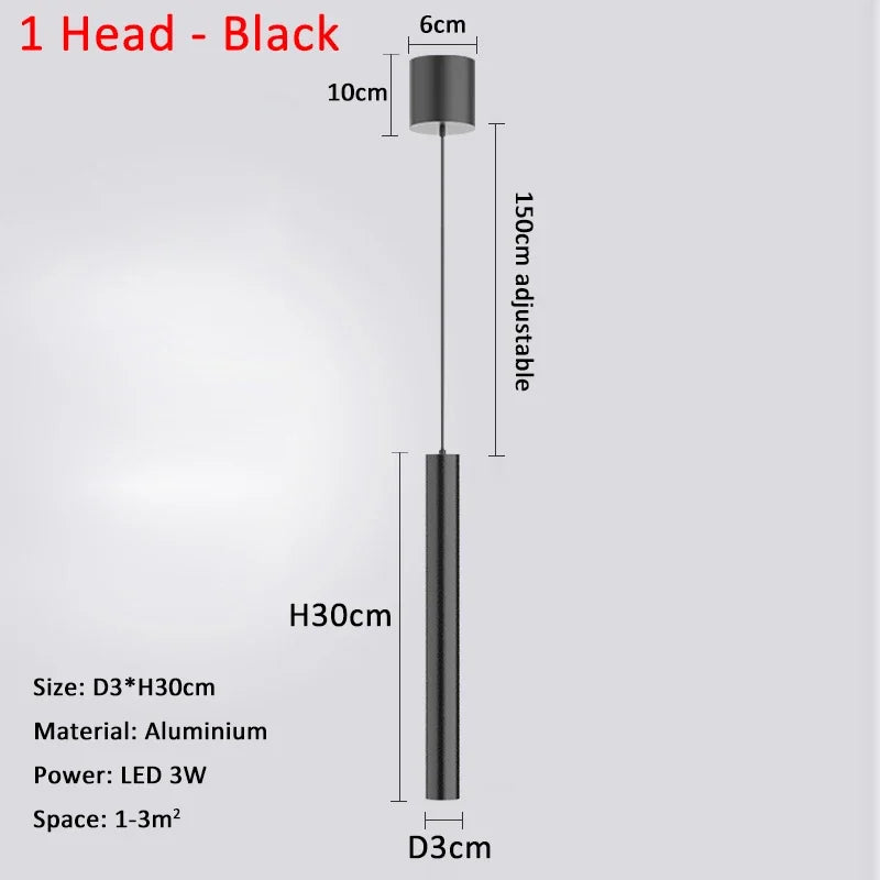 Minimalist Iron Pendant Light for Bedroom