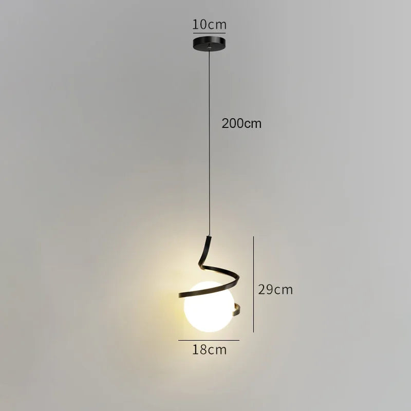 Minimalist Iron Pendant Light for Bedroom & Living Room