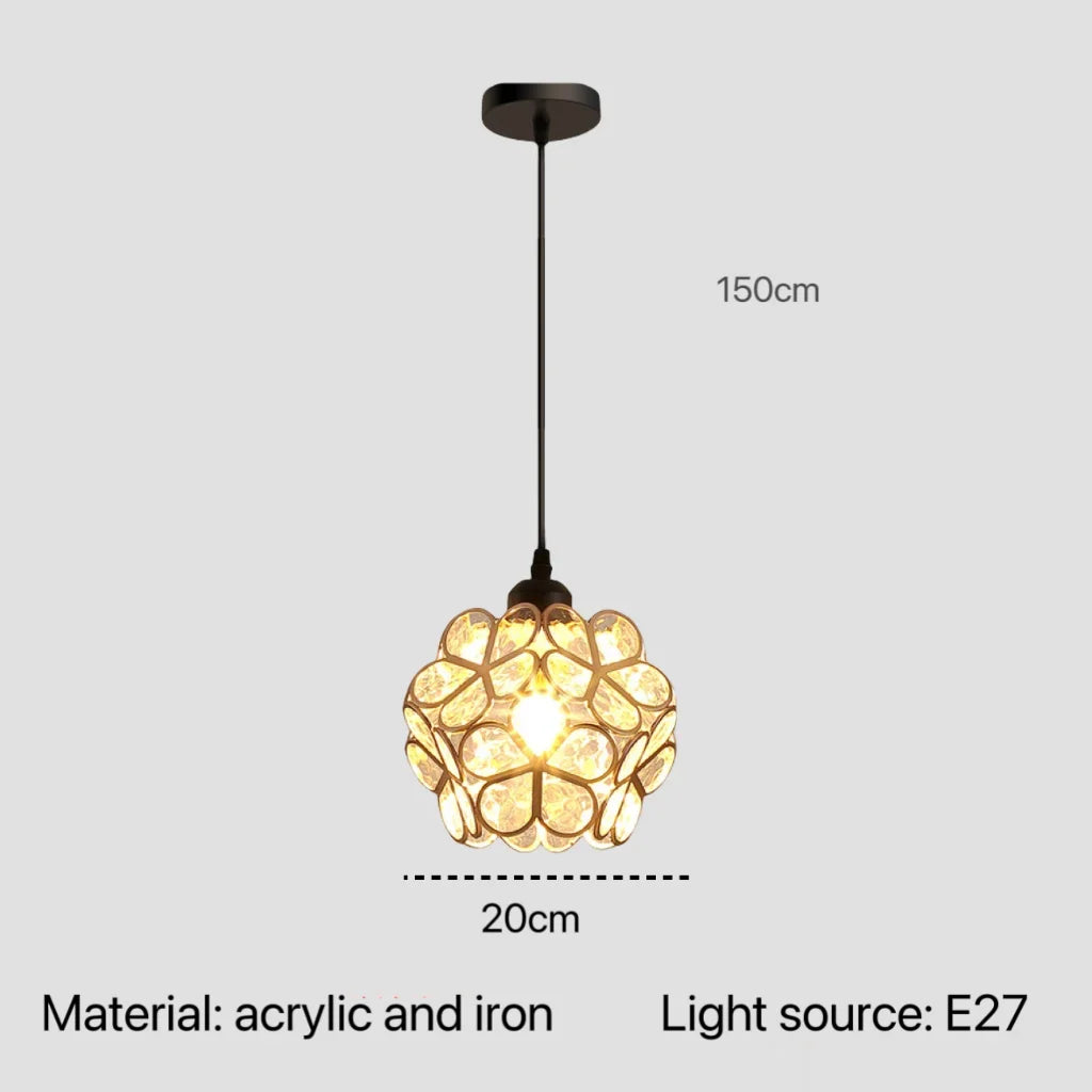 Nordic Acrylic Petal Pendant Light for Bedroom