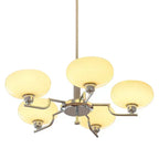 Lámpara Colgante de Bola de Cristal Estilo Retro, Candelabro de Hierro