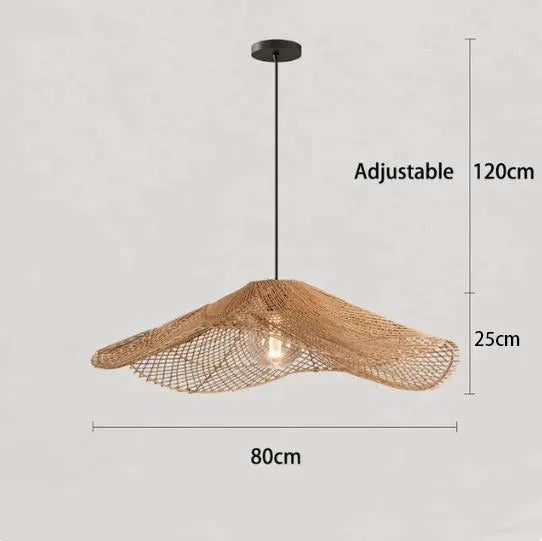 Retro Rattan Pendant Light for Dining Room & Cafe