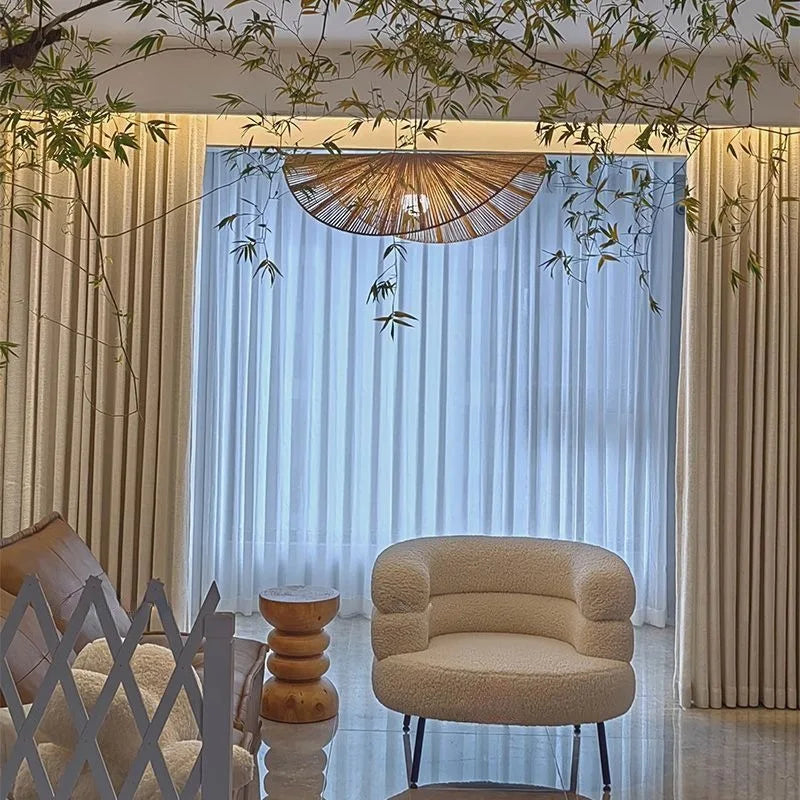 Lámpara Colgante Bohemio de Ratán para Comedor