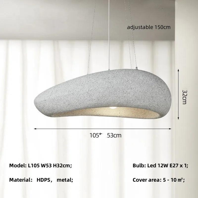 Minimalist Wabi Sabi Pendant Light for Dining Room