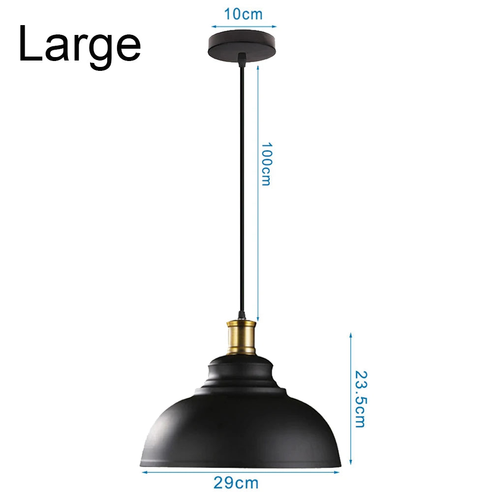 Industrial Iron Pendant Light for Dining Room Kitchen