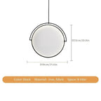 Nordic Iron Pendant Light with Fabric Shade