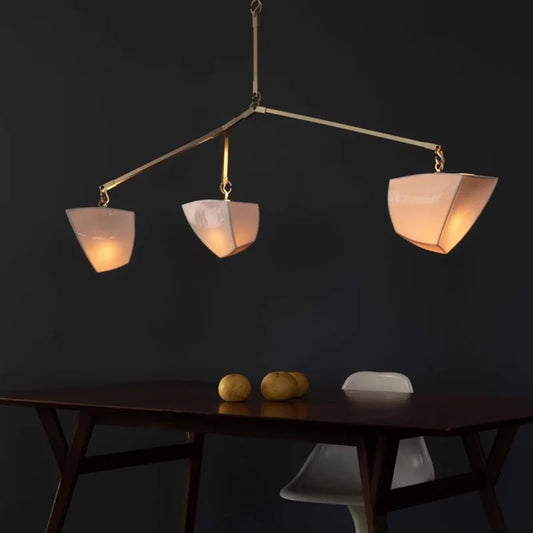Minimalist White Ceramic Pendant Light Dimmable