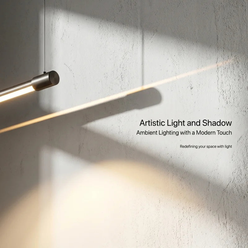 Minimalist Iron Linear Pendant Light for Dining