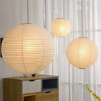 Minimalist Paper Ball Pendant Light for Bedroom