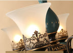 Vintage Iron Ceramic Chandelier Dining Room