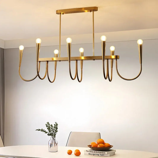Iron Bronze Retro Dining Chandelier