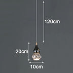 Crystal Glass Pendant Light for Staircase & Entryway