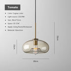 Lámpara colgante de cristal nórdica para comedor