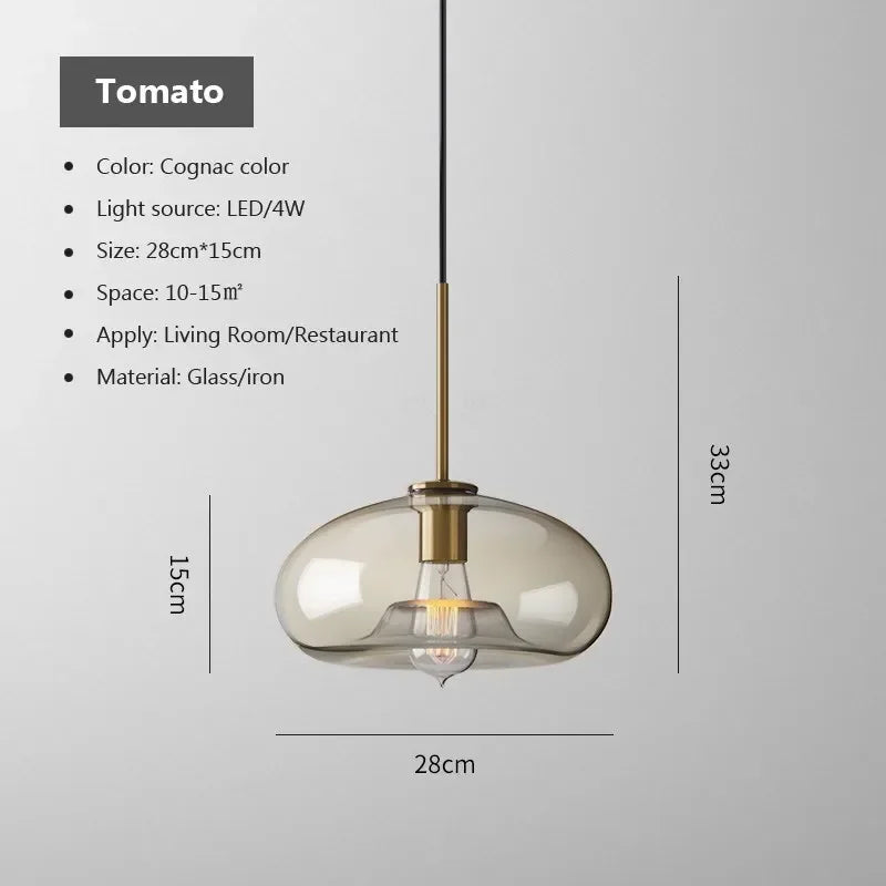 Nordic Glass Pendant Light for Dining Room
