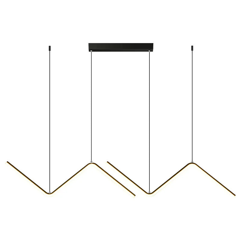 Lámpara Colgante Minimalista de Aluminio - Diseño Nórdico Ondulado