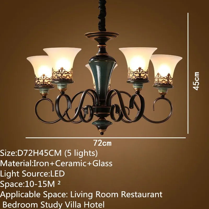 Vintage Crystal Chandelier Pendant Light