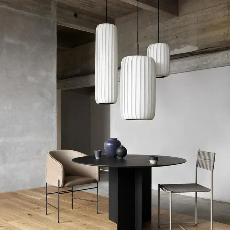 Minimalist Fabric Pendant Light for Dining Room