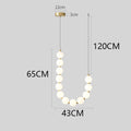 Modern Glowing Bead Strand LED Chandelier for Staircase and Living Room