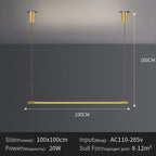 Minimalist Iron Linear Pendant Light for Dining