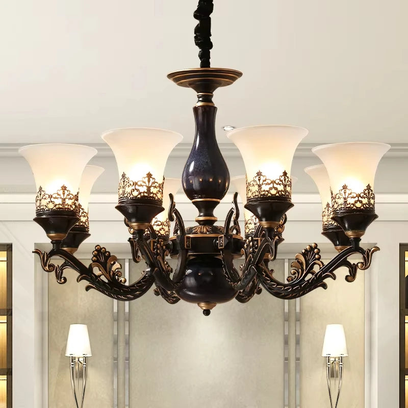 Ceramic Chandelier with E14 Socket Retro Luxurious