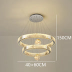 Modern Crystal Chandelier Lustre Stair Pendant Lights Duplex Architecture Living Room Pendant Lights Home Decoration Lighting