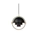 Danish Multi Shade Dome Pendant Light in Brass for Dining Room