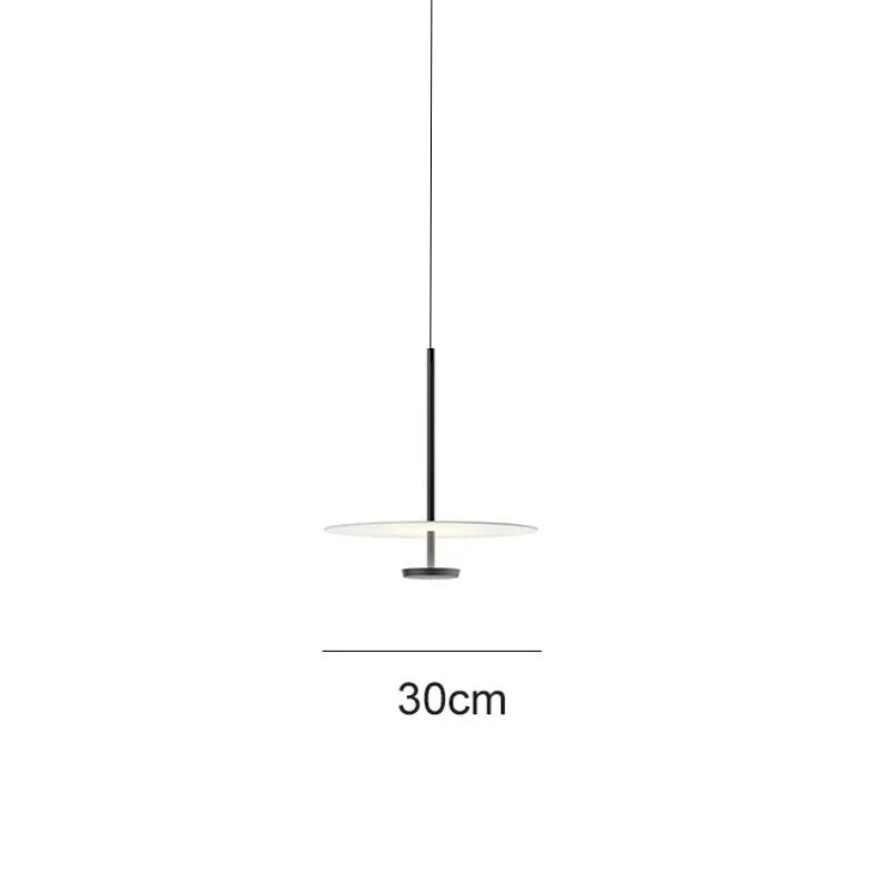 Minimalist Black Metal Disc Pendant Light for Dining