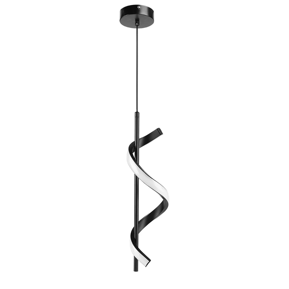 Minimalist Metal Pendant Light Spiral Design