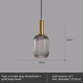 Lámpara colgante de cristal nórdico con acabado de cobre