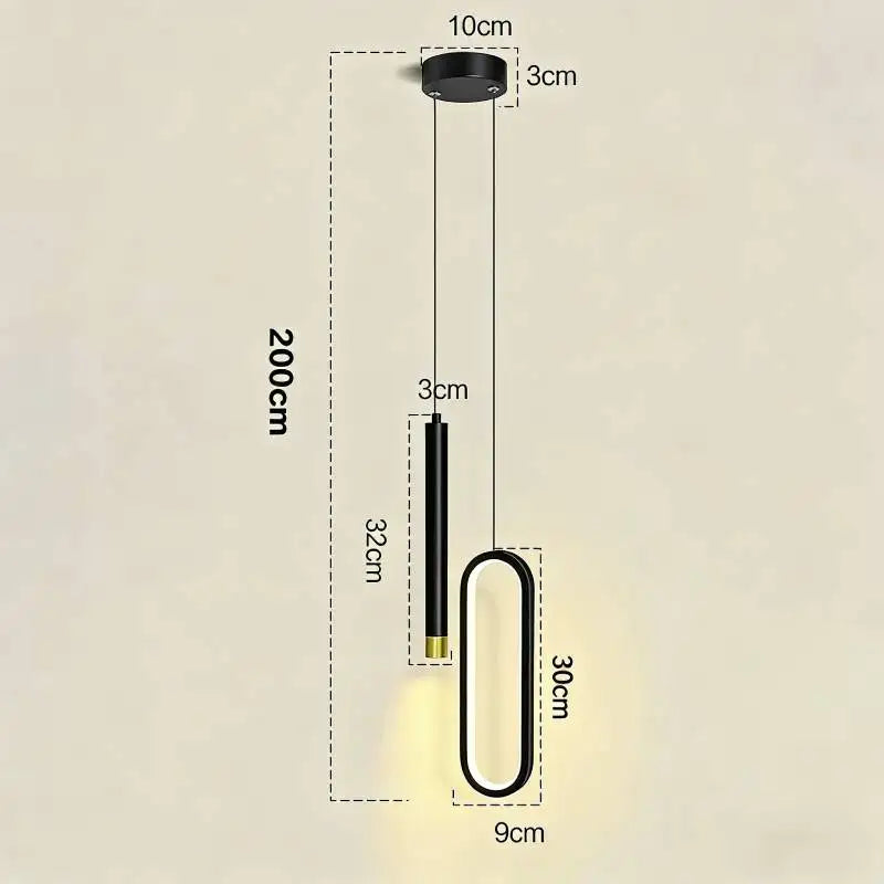 Minimalist Iron Pendant Light for Bedroom & Dining