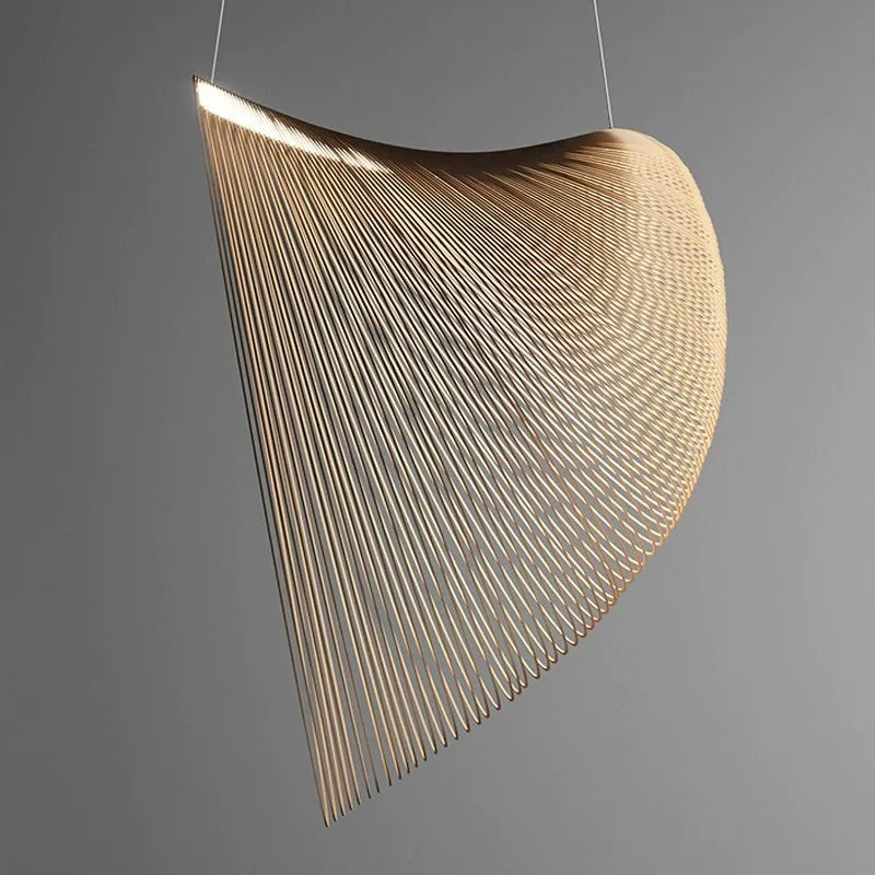 Nordic Wooden Pendant Light for Living Room